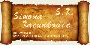 Simona Kačunković vizit kartica
